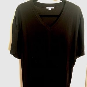 James Perse Short Sleeve V-Neck Black (5/XXL)